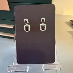 BP Bomb Party OG Black Onyx Rhodium Earrings Studs